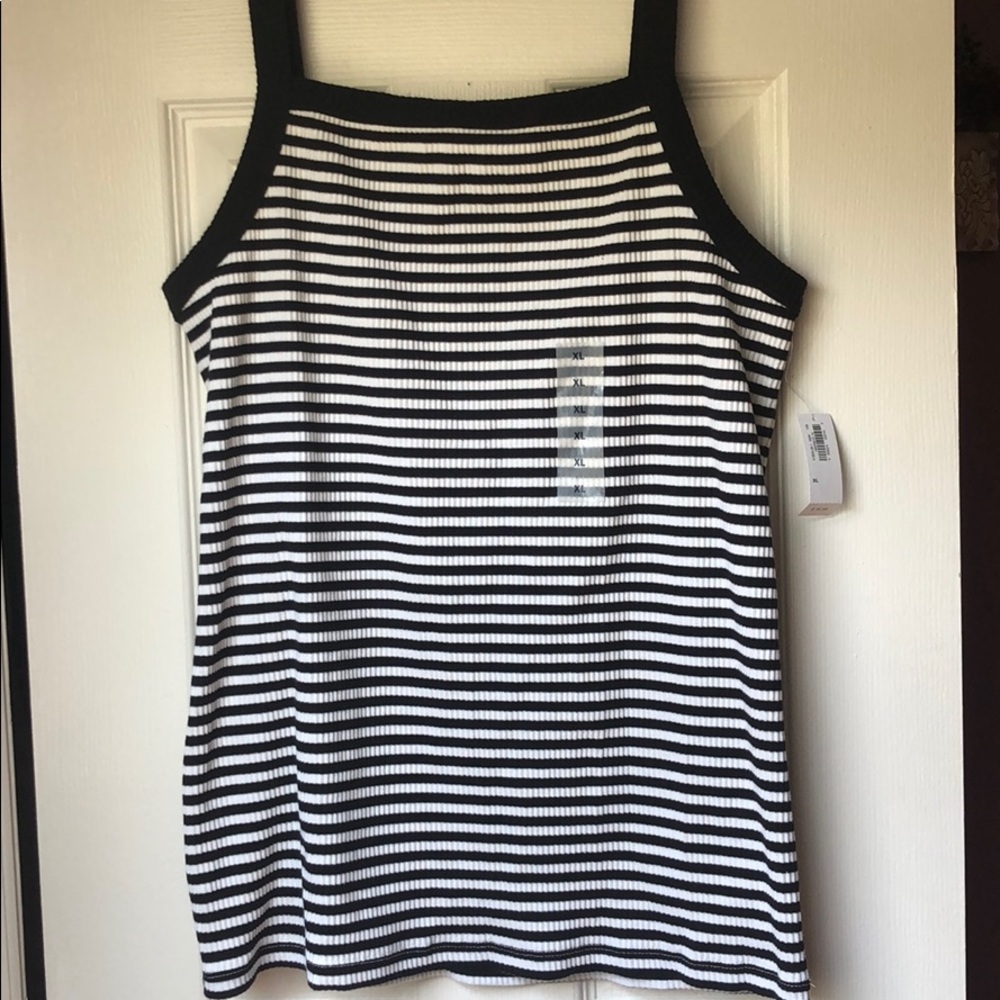 Black and White Stripped Tank